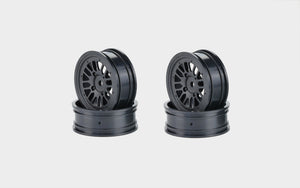 Multi Spoke Front Drag Spec Racing Wheels BLK (4) 12mm Hex