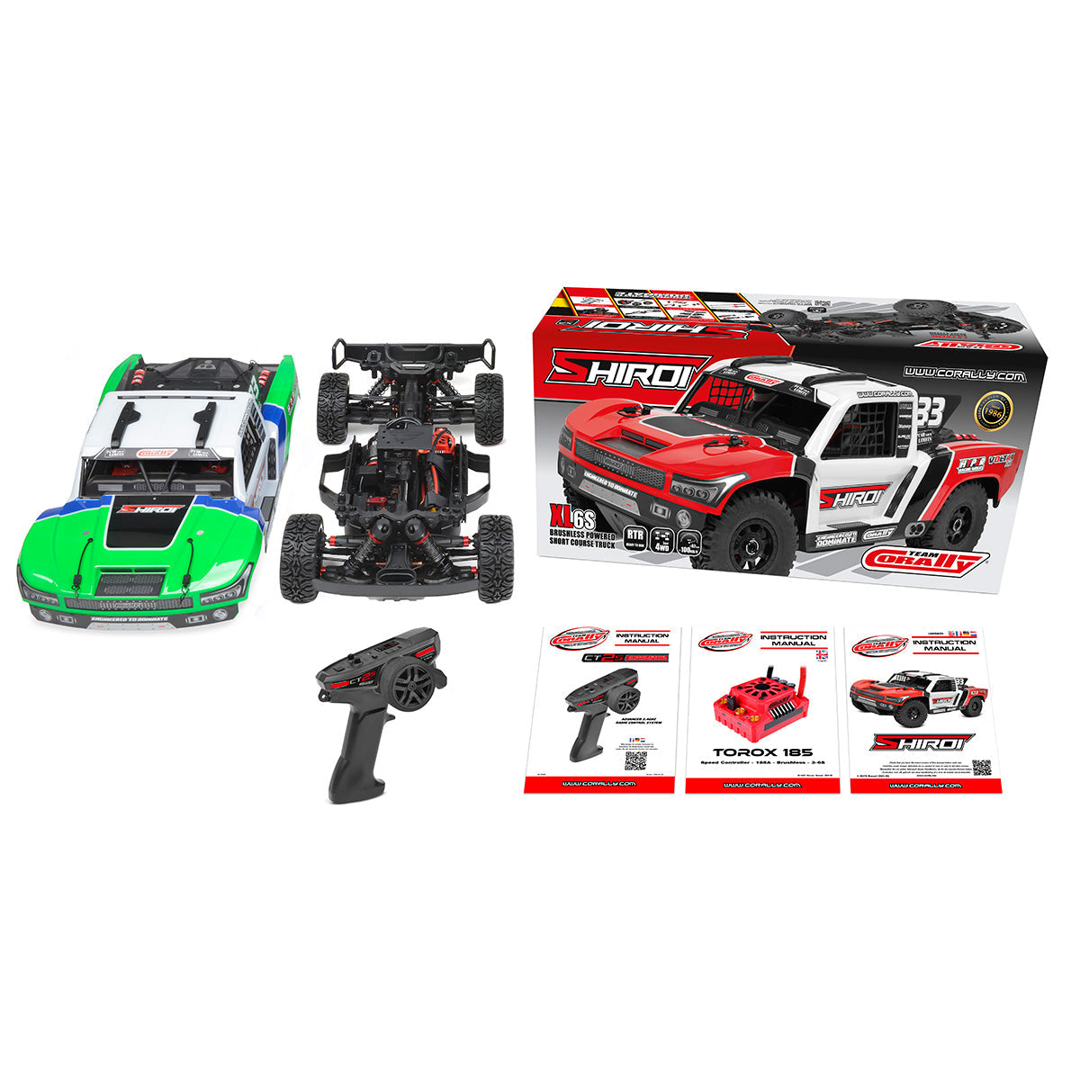 Corally - Shiroi XP6 1/8 6S Short Course Truck, RTR Version, Green