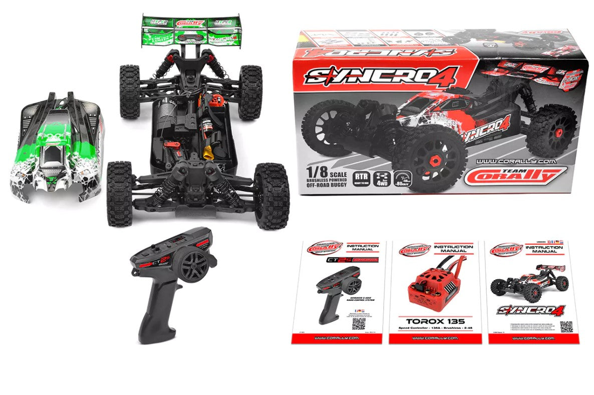 Corally - Syncro-4 1/8 4S Brushless Off Road Buggy, RTR, Green