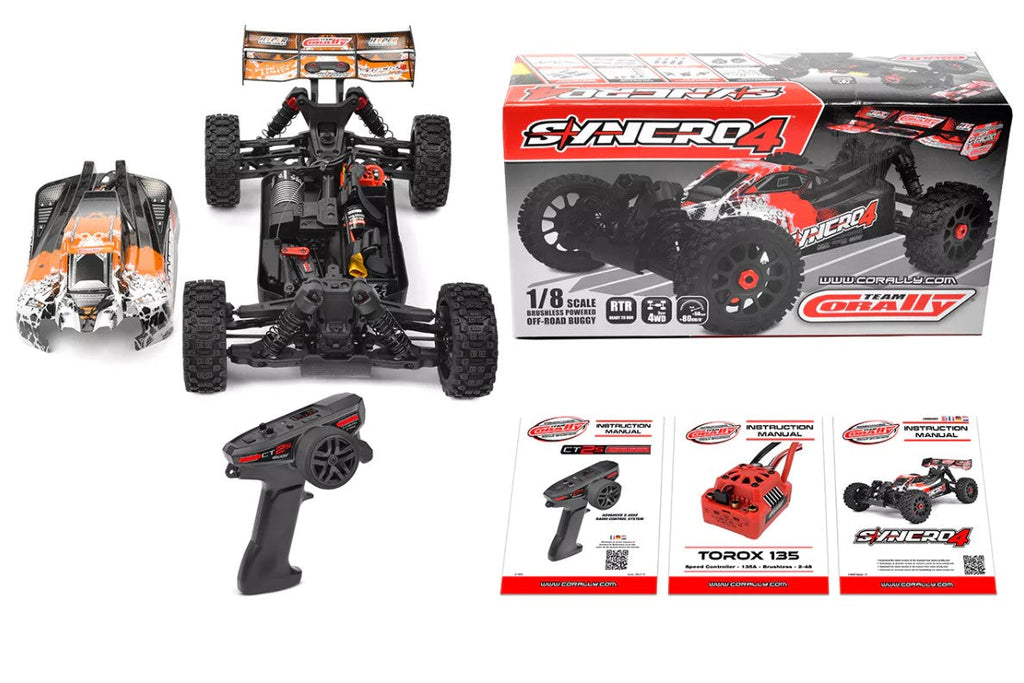 Corally - Syncro-4 1/8 4S Brushless Off Road Buggy, RTR, Orange