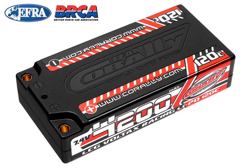 Corally - Voltax 120C LiPo Battery 4200Mah 7.4V LCG Shorty 2S