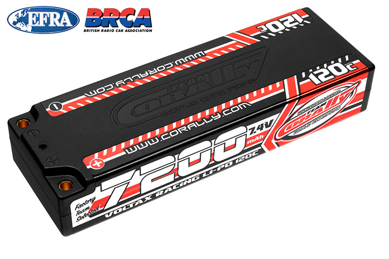 Corally - Voltax 120C LiPo Battery 7200mAh 7.4V Stick 2S 4mm B