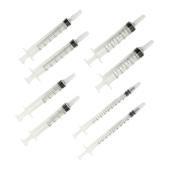 8pc Syringe Assortment, Poly Bag
