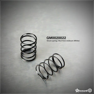 Shock Spring 19X27mm Medium White (2)