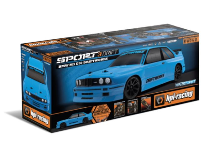 HPI Racing - RS4 Sport 3 BMW E30 Driftworks 1/10 4WD RTR w/Batt & Charger