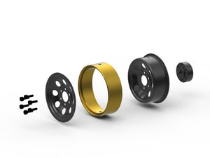 CS-8 Steel Beadlock Wheel 1.2in (Black / 4pcs),
