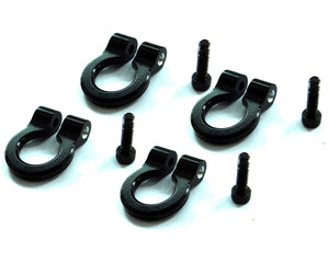 1/10 Scale Aluminum Black Tow Shackle D-Rings (4pcs)