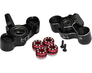 Aluminum Axle Carriers w/ Bearings, Black, for Arrma Kra