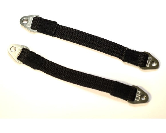 Suspension Travel Limit Straps 90mm, GunMetal (2pcs)