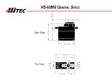 HS-65MG Mighty Feather Metal Gear Servo .11sec/31oz @ 6.0v