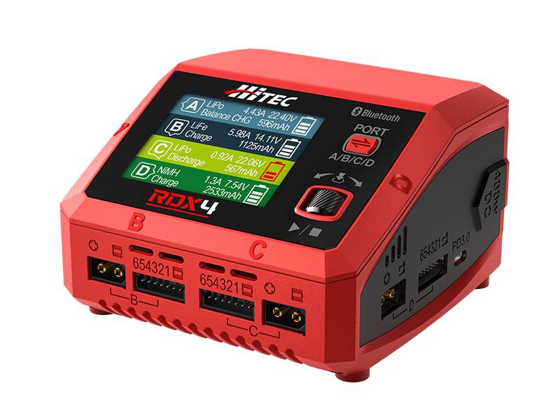 Hitec - RDX4 4 Port AC/DC Charger