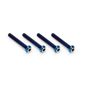 3x22mm Top Hat Titanium Screw, Burnt Blue, 4pc