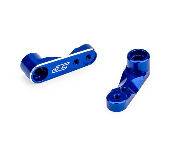 RC10B7 Aluminum Steering Bell Cranks, Blue, fits JC #5209