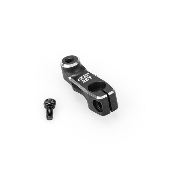 25T, RC10B7 15.5mm Aluminum Clamping Servo Horn, Black