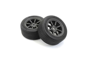 Glued TC Tire FZ02 (M/8Swatanabe Wheel/BL/2p)