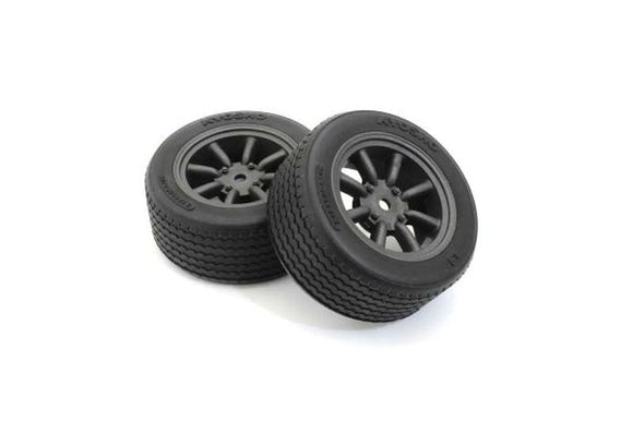 Glued TC Tire FZ02 (M/8Swatanabe Wheel/BL/2p)