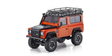 Kyosho - MINI-Z 4x4 Series Ready Set Land Rover Defender 90 Adventure Phoenix Orange/Santorini Black