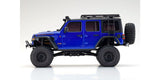 Kyosho - Mini-Z 4x4 Series Readyset Jeep Wrangler Unlimited Rubicon w/Accessory Parts, Ocean Blue Metallic