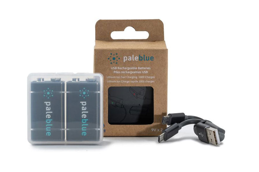 Pale Blue Earth - Pale Blue Lithium Ion Rechargeable 9V Batteries 2pk