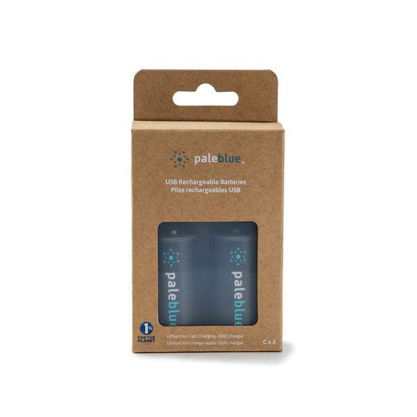 Pale Blue Earth - Pale Blue Lithium Ion Rechargeable C Batteries 2pk