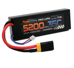 5200mAh 7.4V 2S 35C LiPo Battery with Hardwired XT60