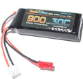 Power Hobby - 900mAh 7.4v 2S 30C Lipo Battery with Hardwired JST