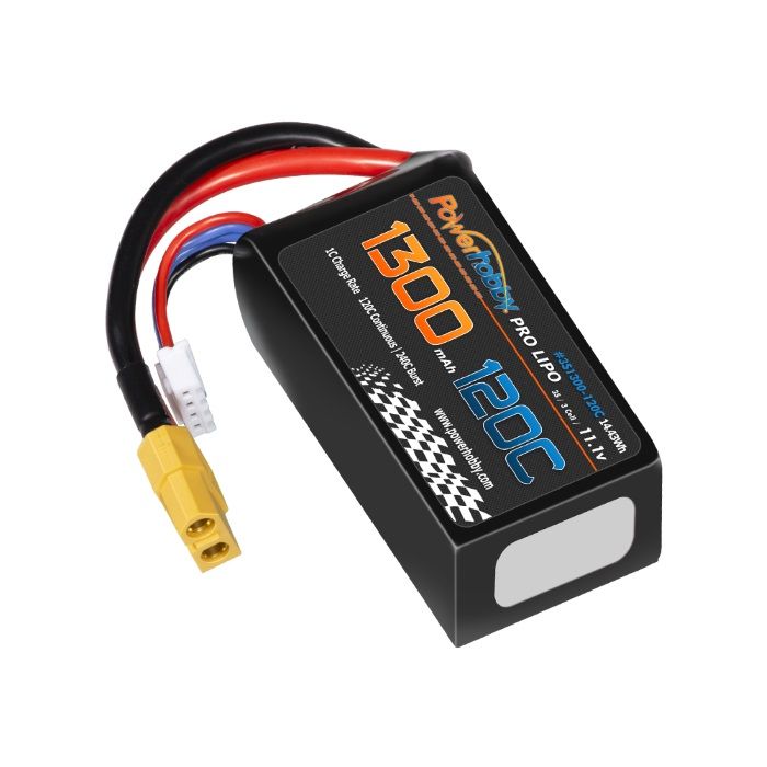 Power Hobby - 3S 11.1V 1300mah 120C Lipo Battery w XT60 Plug