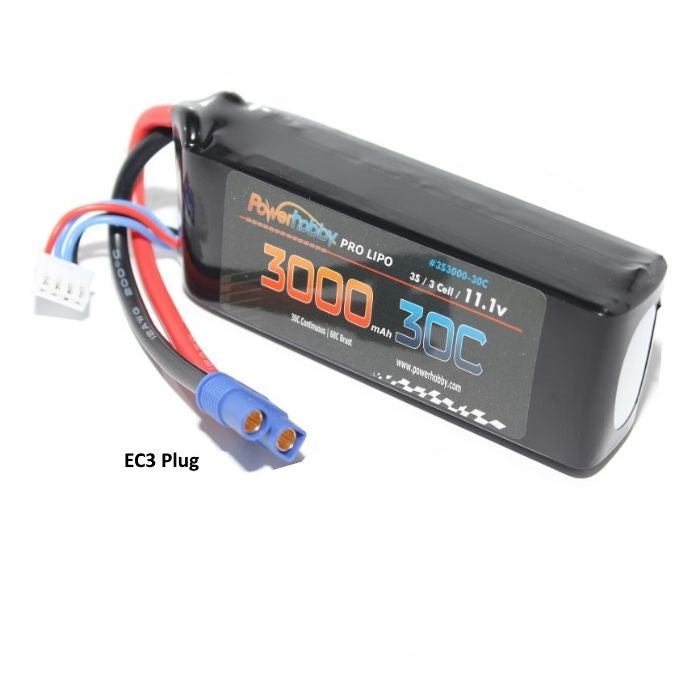 Power Hobby - 3S 11.1V 3000MAH 30C W/ EC3