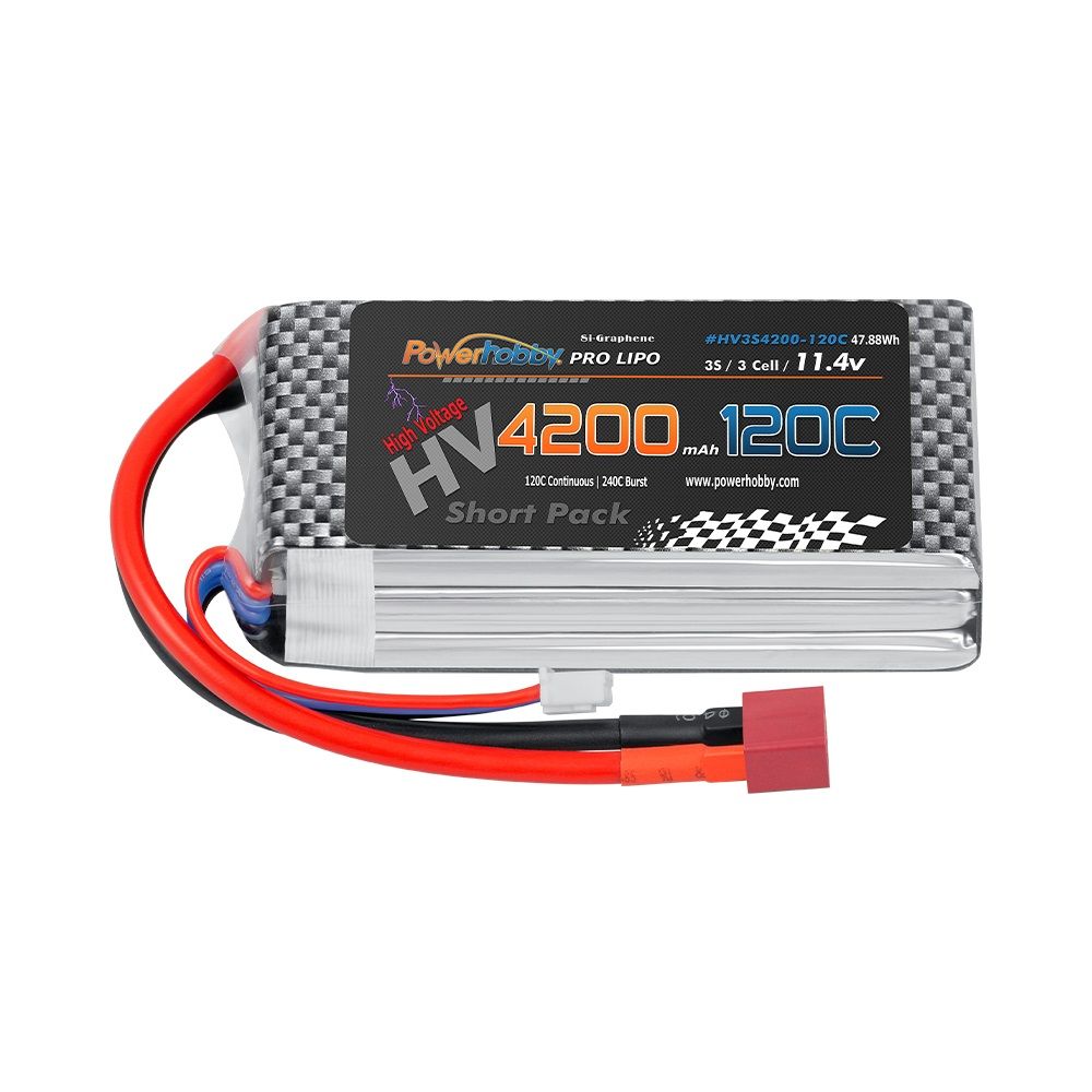 Power Hobby - 3S 11.4V 4200mAh 120C Graphene + HV LiPo Battery w/ Deans