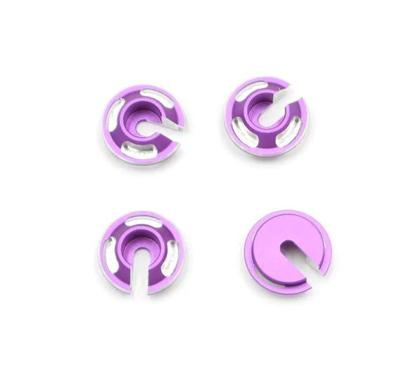 Aluminum Shock Spring Retainers, Purple (4), for MST