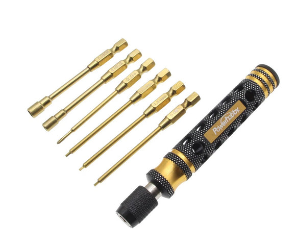 Tool Kit 6 in 1 Screwdriver Quick Change Allen Key Hexagon
