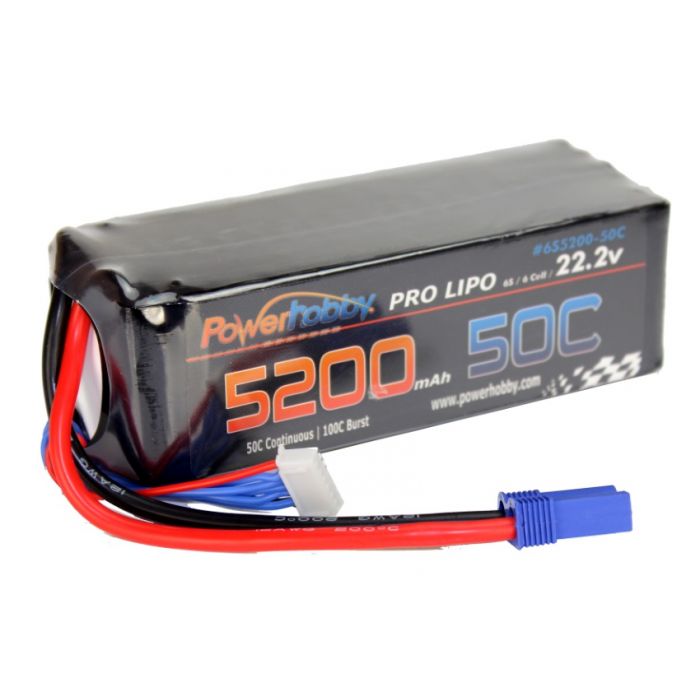 Power Hobby - 6S 22.2V 5200MAH 50C W EC5