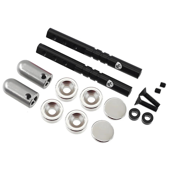 Magnetic Realistic Body Mounts Black, for 1/10 Car/Crawler