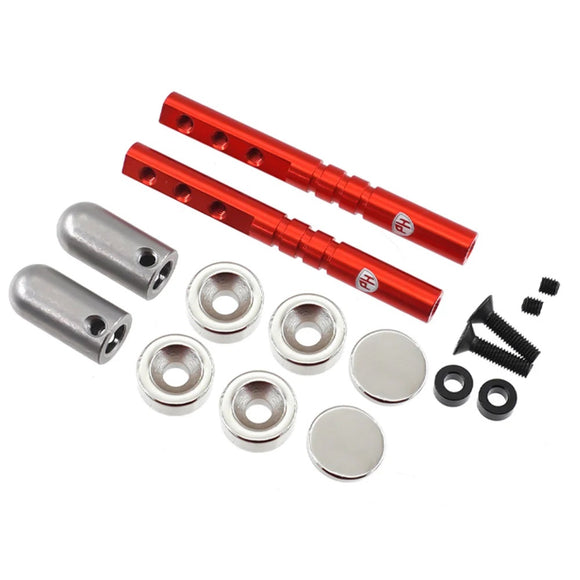 Magnetic Realistic Body Mounts Red, for 1/10 Car/Crawler