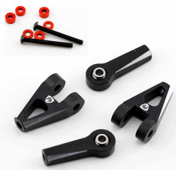 Aluminum Rrear Upper Arms Set, Black, for Kyosho 1/10 Fazer