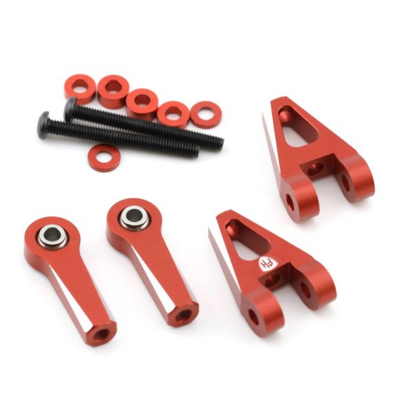 Aluminum Rear Upper Arms Set, Red, for Kyosho 1/10 Fazer Mk2