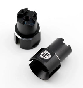 Aluminum Rear Wheel Shaft, Black, for Kyosho Fazer MK2