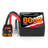 Power Hobby - 2S 6000MAH 200C Drag Lipo Battery Pack 2S4P w/8AWG Wire QS8 Plug