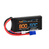 Power Hobby - 2S 7.4V 800mAh 50C Lipo Battery w/ EC2 Plug Losi Mini-B / Mini-T 2.0