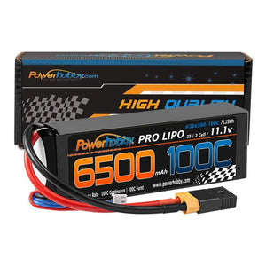 Power Hobby - 6500mAh 11.1V 3S 100C LiPO Battery Pack w/ XT60 + Traxxas ADAP