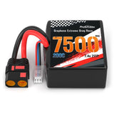 Power Hobby - Graphene 2S 7500MAH 200C Drag Lipo Battery 2S5P w/8AWG Wire QS8 Plug