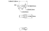 M3 Short Bent Plastic Rod End (20x)
