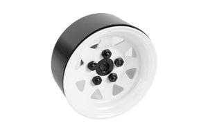 5 Lug Wagon 1.9" Steel Stamped Beadlock Wheels (White)