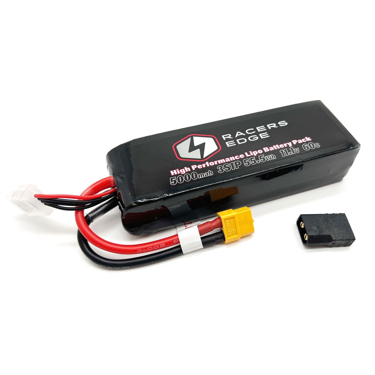 Racers Edge - 5000mAh 3S 11.1V 60C Soft Pack Lipo Battery XT60 w/TRX Adapt