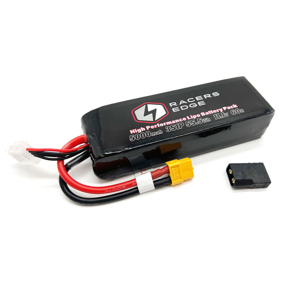 5000mAh 3S 11.1V 60C Soft Pack Lipo Battery XT60 w/TRX Adapt