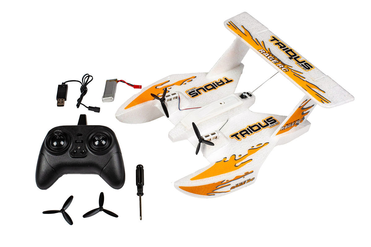 Rage R/C - Tribus 250 EP RTF Amphibious Aircraft; Orange