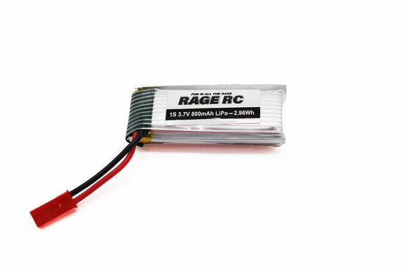 1S 3.7V 800mAh LiPo Battery; Tribus