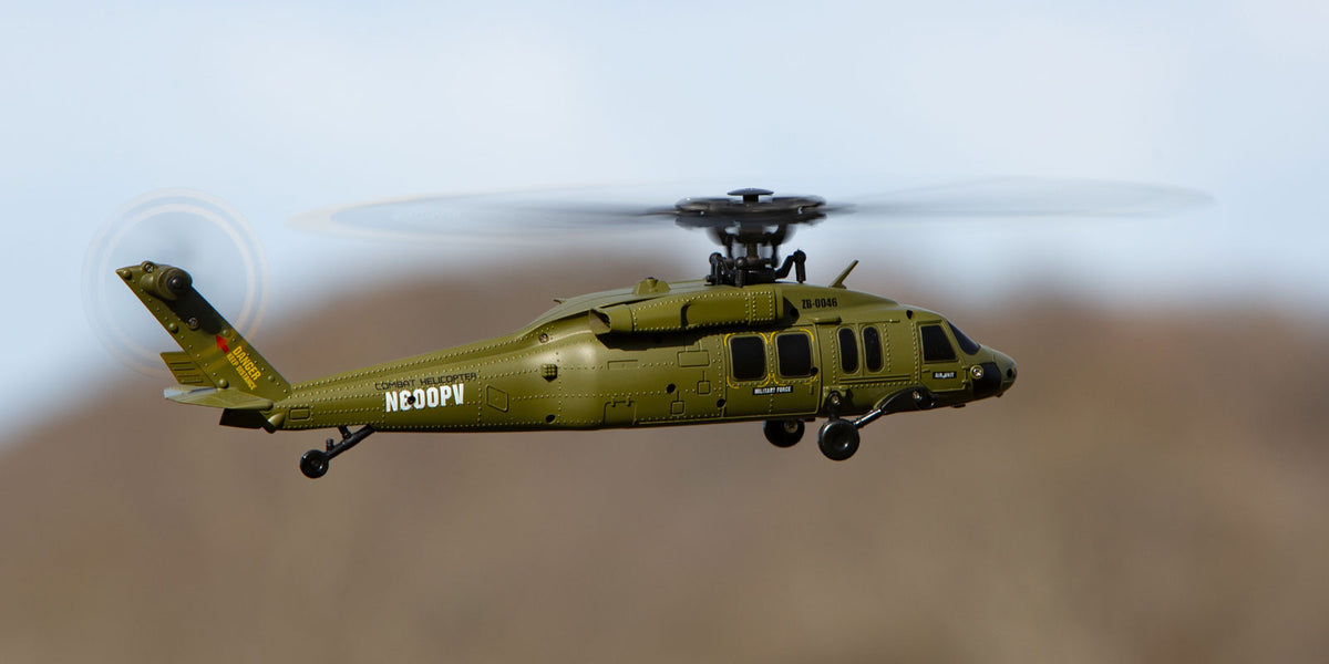 Hero-Copter BL, 4-Blade Brushless RTF Heli; Army