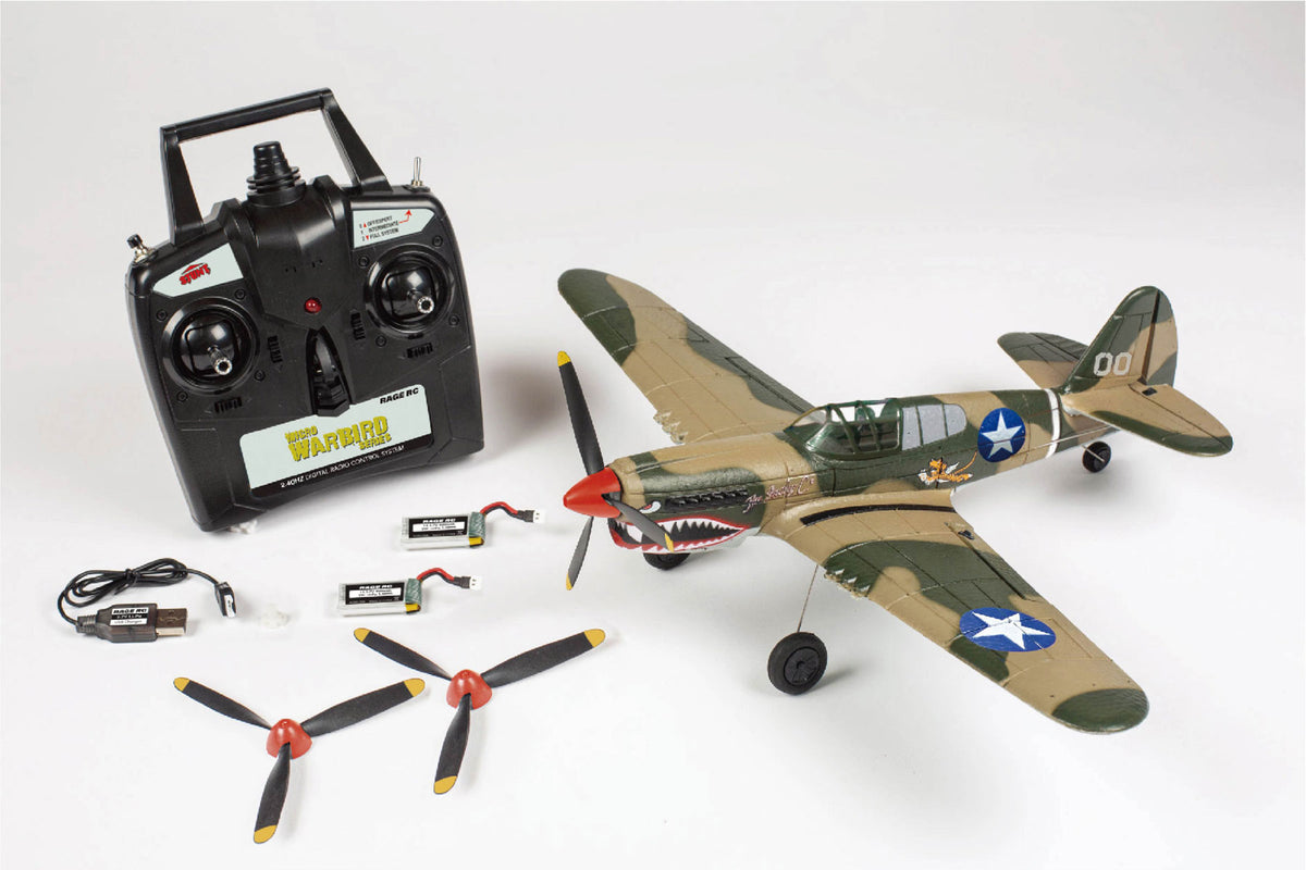 Rage R/C - Curtiss P-40 Warhawk Micro RTF Airplane with PASS System
