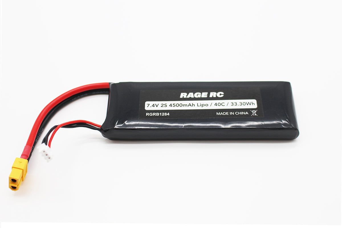 Rage R/C - 2S 7.4V 4500mAh 40C Battery Pack with XT60; Velocity 900BL